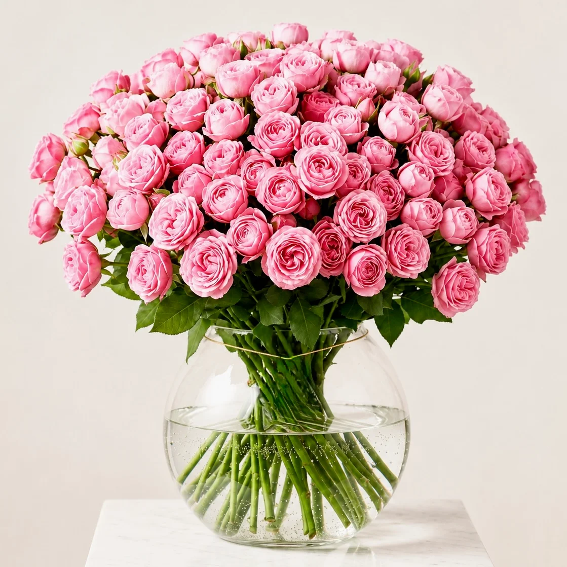 Royal Bloom – 31 Pink Peony Rose Vase Arrangement-2